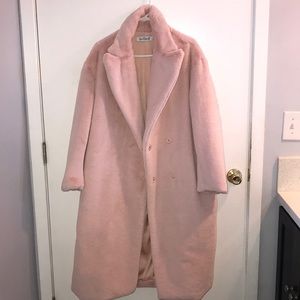 Light pink Rachel Antonoff vegan fur coat